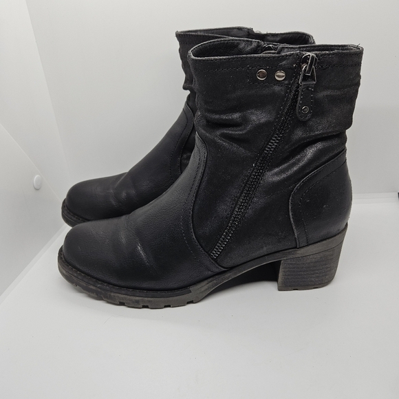 Patrizia Spring Step Blanch black faux leather ankle boots EU 39 US 8.5 - Picture 3 of 12
